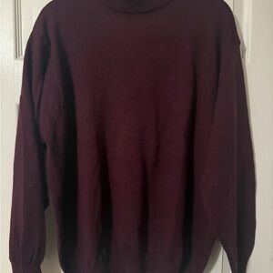 Men's Maroon Turtleneck Sweater
